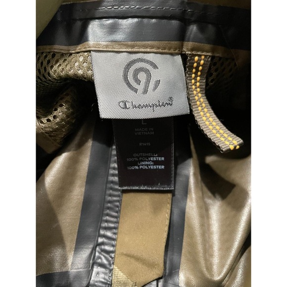 Champion r1415 Water And Weather Resistant Jacket Sealed Green Men's L Hooded - Picture 11 of 15